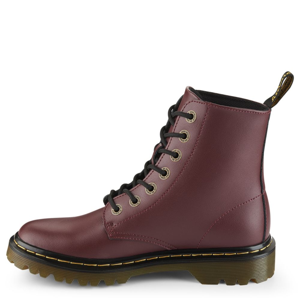 DR.MARTENS Womens Luana Combat Boot - RED