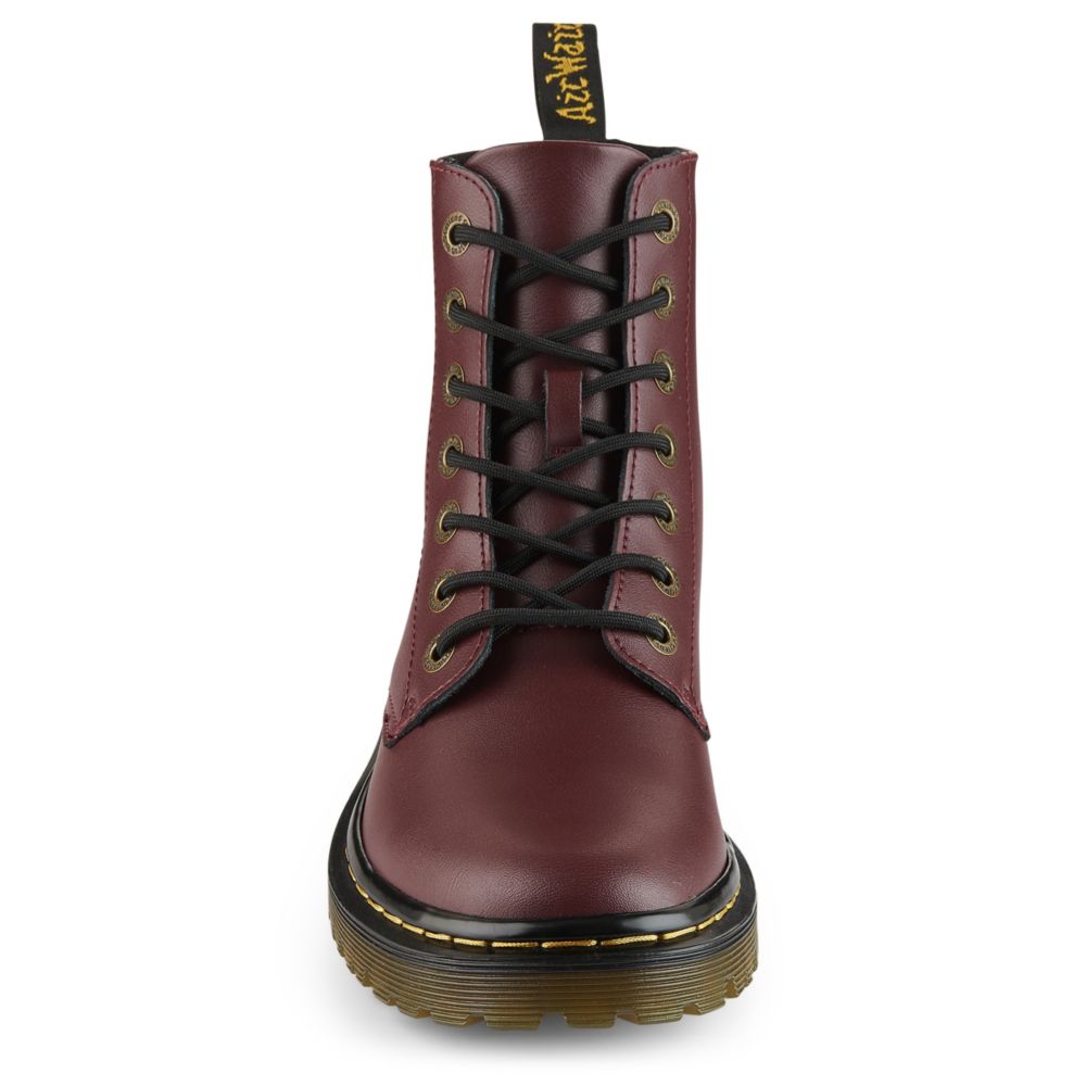 DR.MARTENS Womens Luana Combat Boot - RED