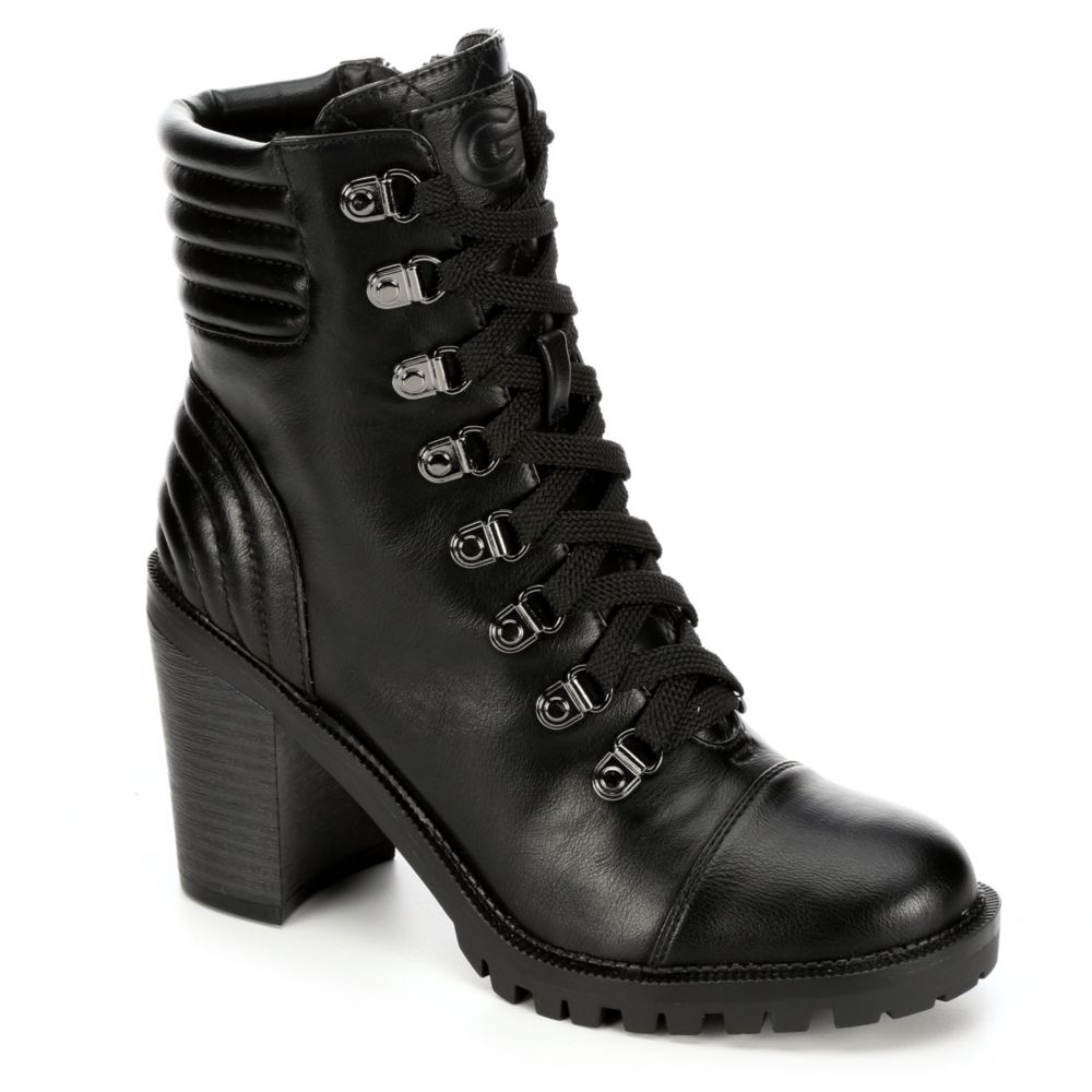 GBG Los Angeles Womens Jetti Chunky Heel Boot - BLACK