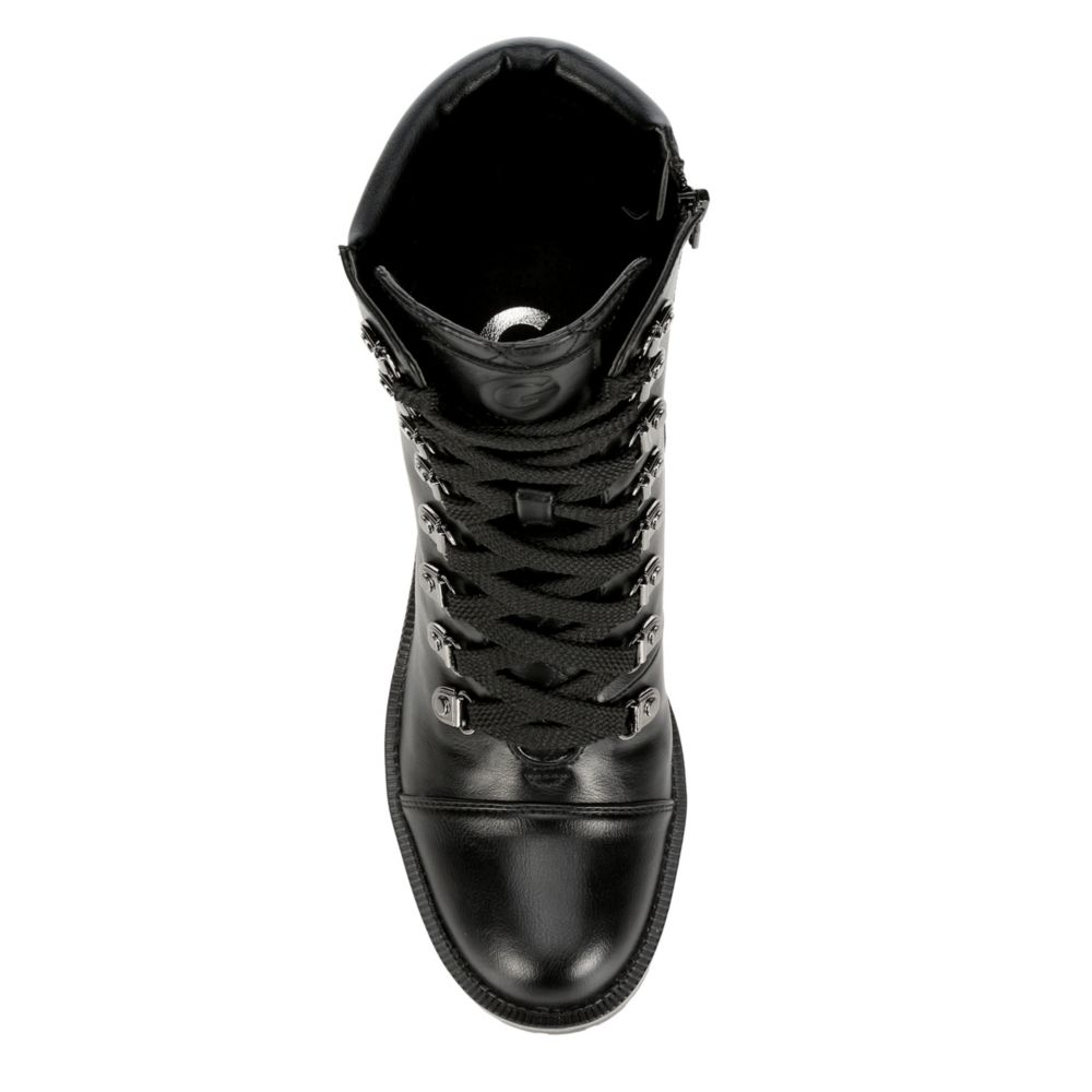 GBG Los Angeles Womens Jetti Chunky Heel Boot - BLACK