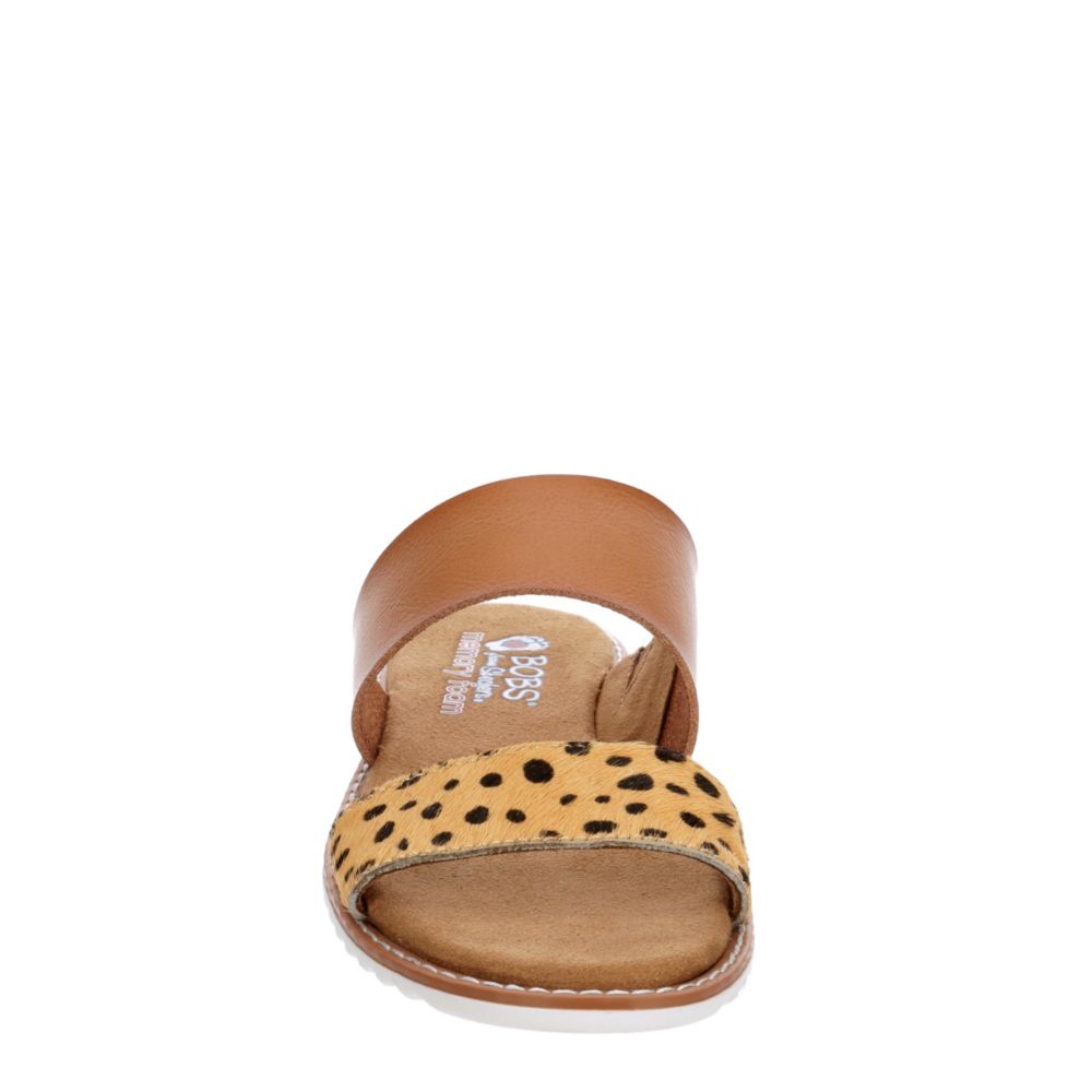 SKECHERS BOBS Womens Blazing Star Slide Sandal - TAN