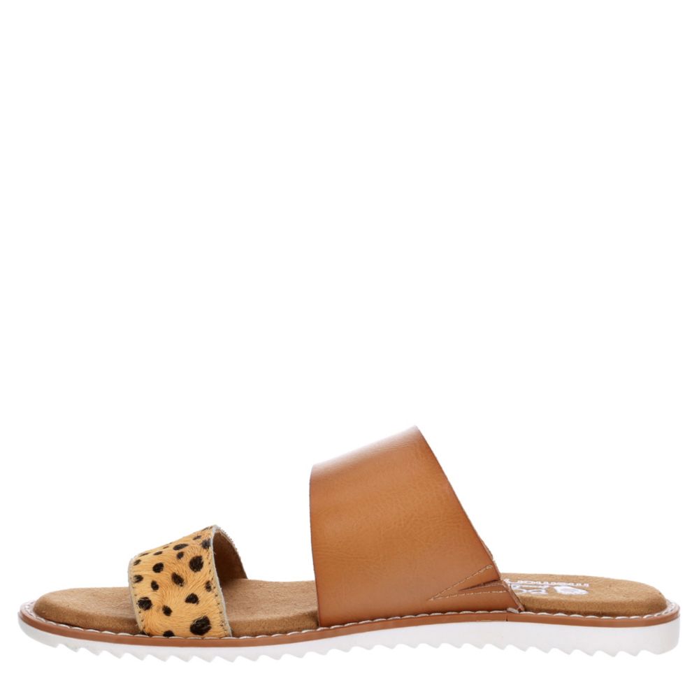 SKECHERS BOBS Womens Blazing Star Slide Sandal - TAN