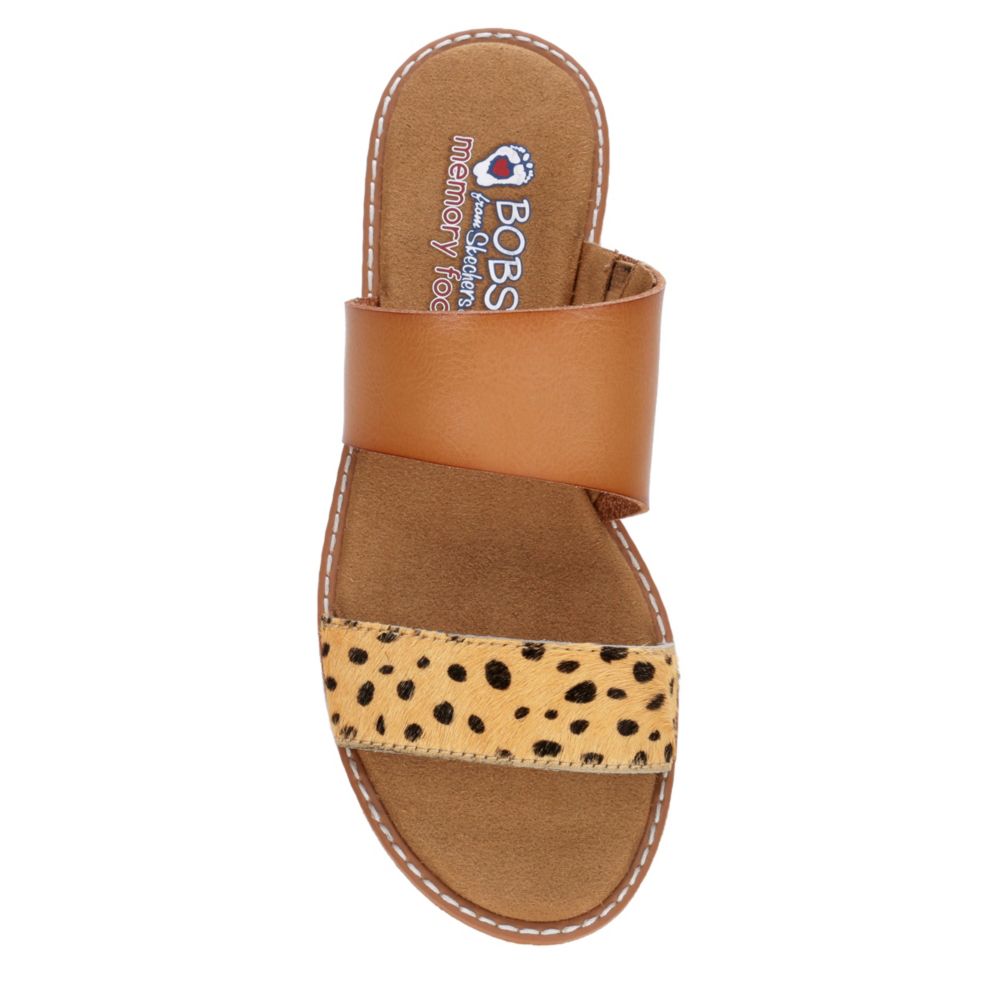 SKECHERS BOBS Womens Blazing Star Slide Sandal - TAN