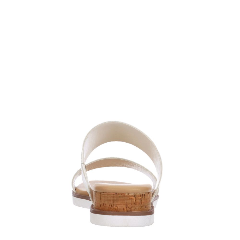 XAPPEAL Womens Farrah Wedge Slide Sandal - WHITE