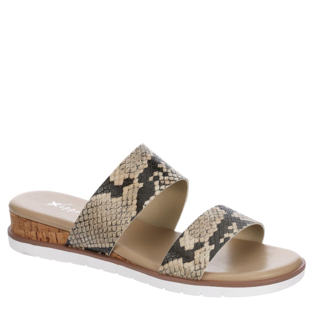 XAPPEAL Womens Farrah Wedge Slide Sandal - SNAKE