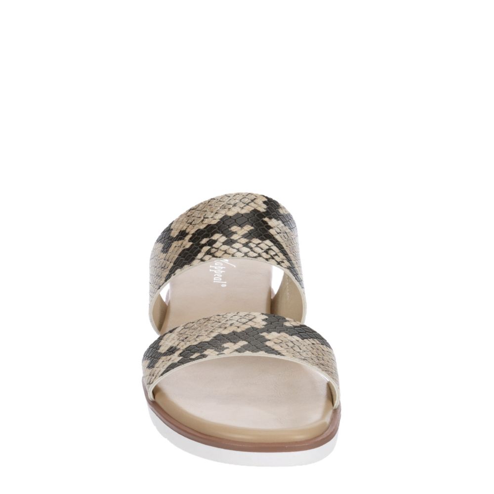 XAPPEAL Womens Farrah Wedge Slide Sandal - SNAKE