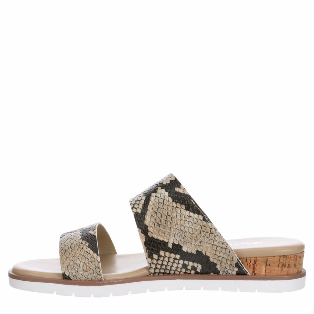 XAPPEAL Womens Farrah Wedge Slide Sandal - SNAKE
