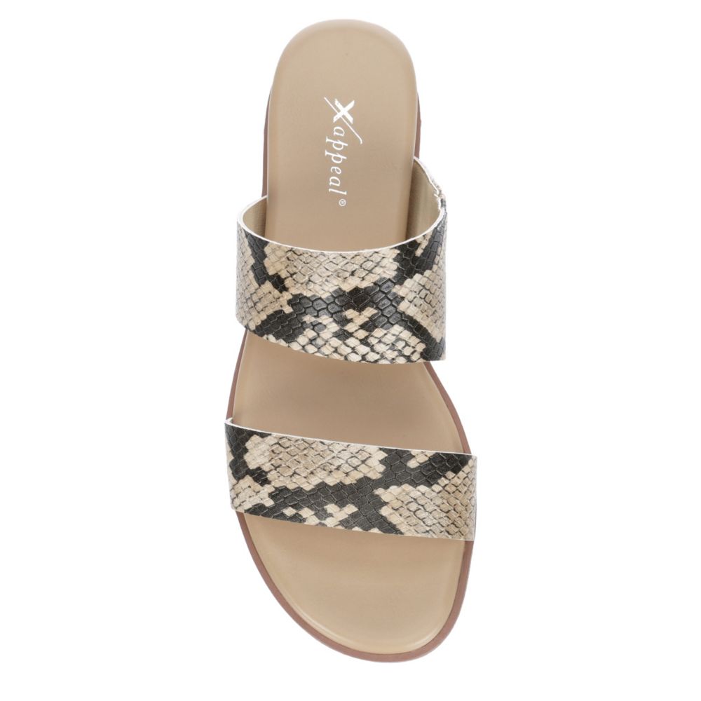 XAPPEAL Womens Farrah Wedge Slide Sandal - SNAKE
