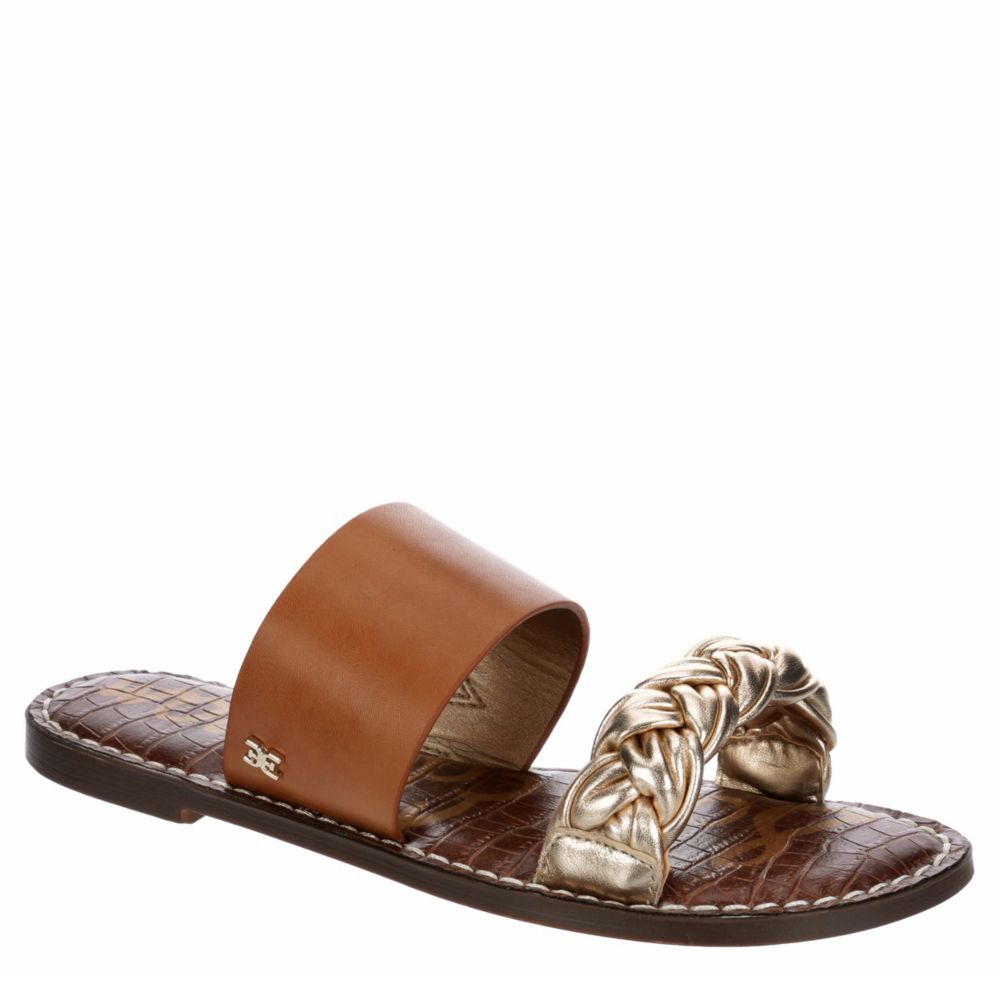 tan slide on sandals