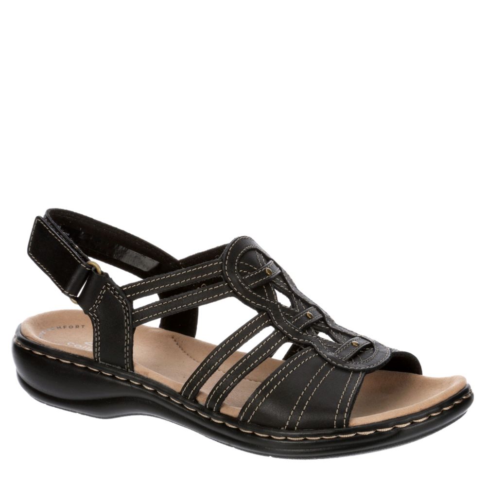 Black Clarks Womens Leisa Janna Comfort Sandal | Sandals | Off Broadway ...