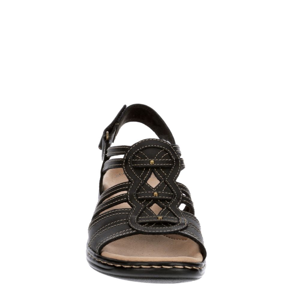 CLARKS Womens Leisa Janna Comfort Sandal - BLACK