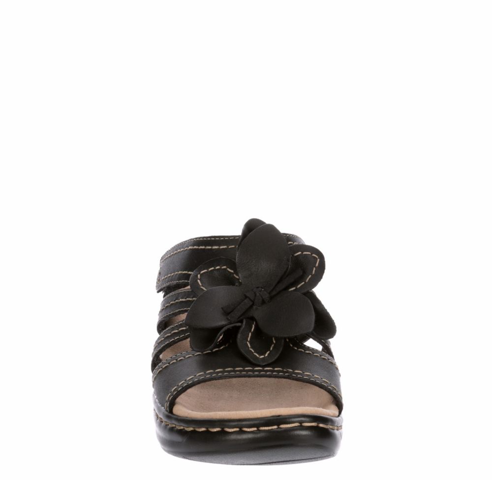 CLARKS Womens Lexi Opal Wedge Slide Sandal - BLACK