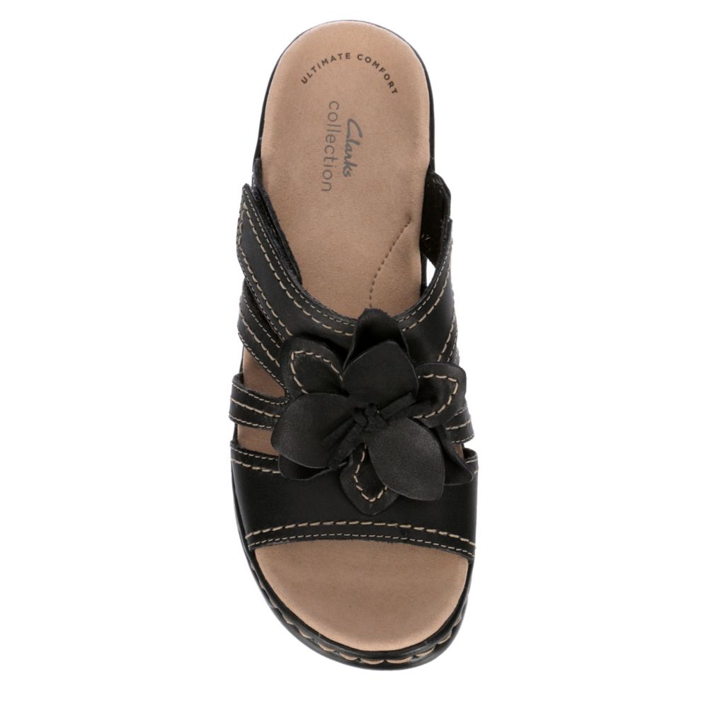 CLARKS Womens Lexi Opal Wedge Slide Sandal - BLACK