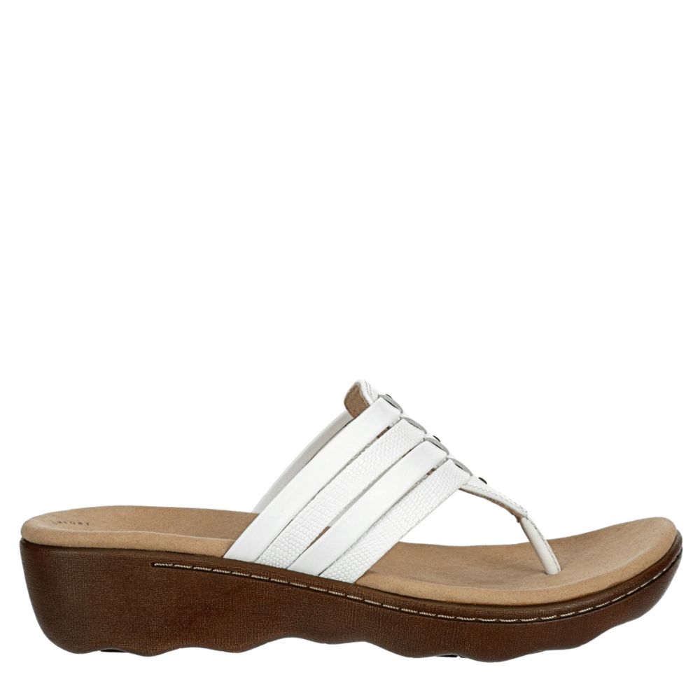 clarks wedge thong sandals