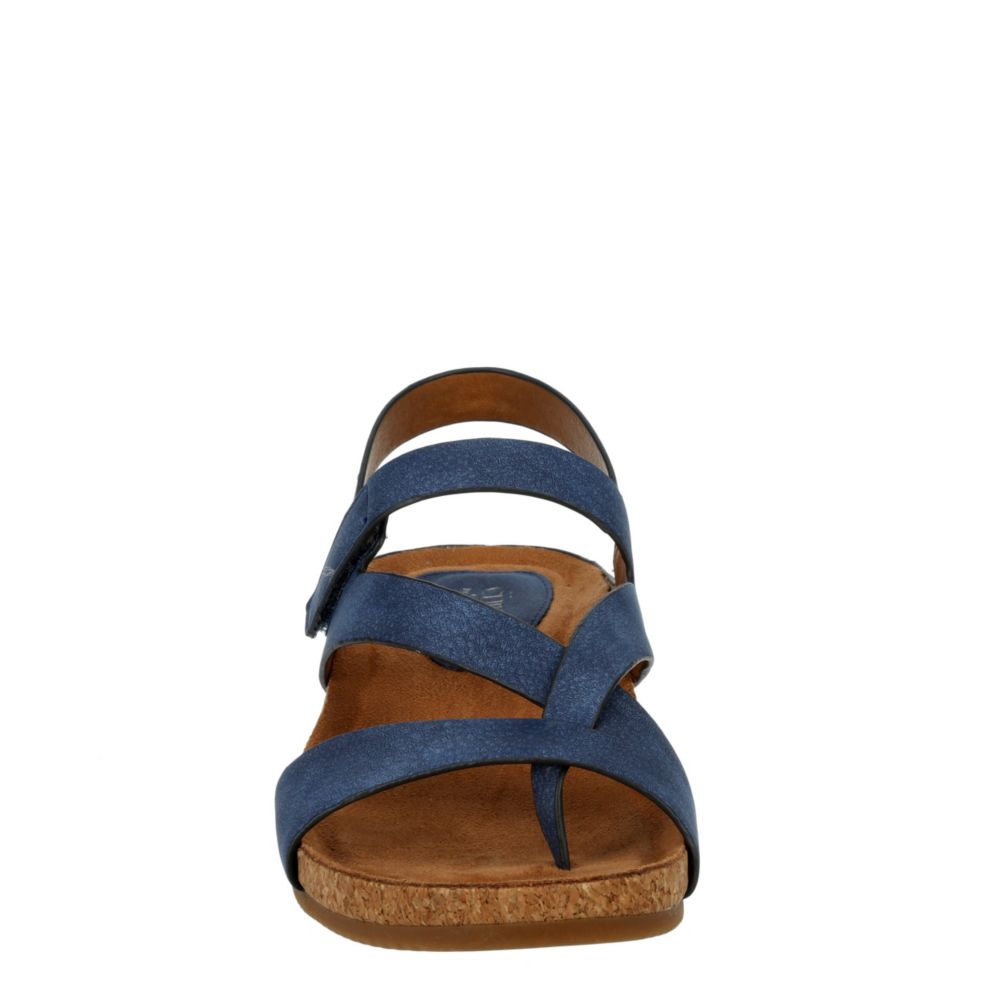 Navy Eurosoft Womens Gianetta Footbed Sandal | Sandals | Off Broadway Shoes