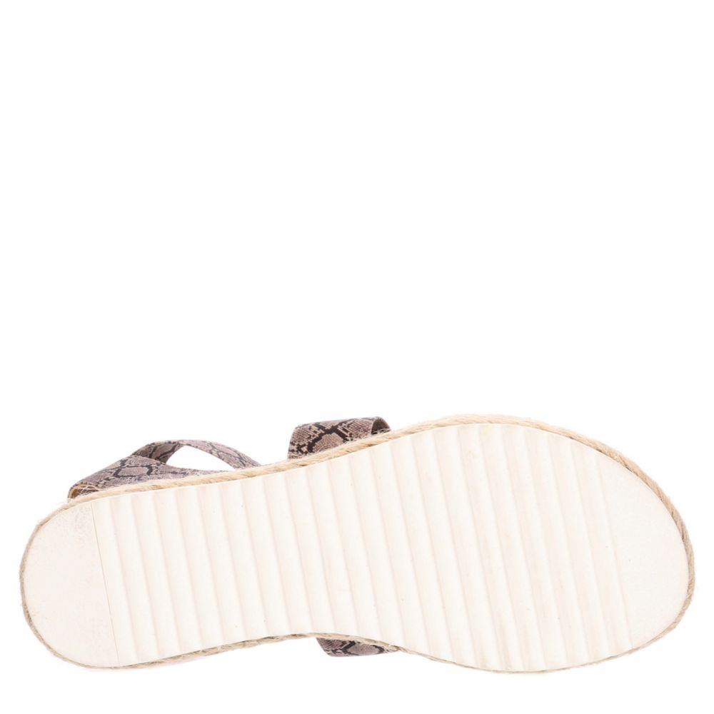 STEVE MADDEN Womens Kimmie Platform Espadrille Sandal - SNAKE