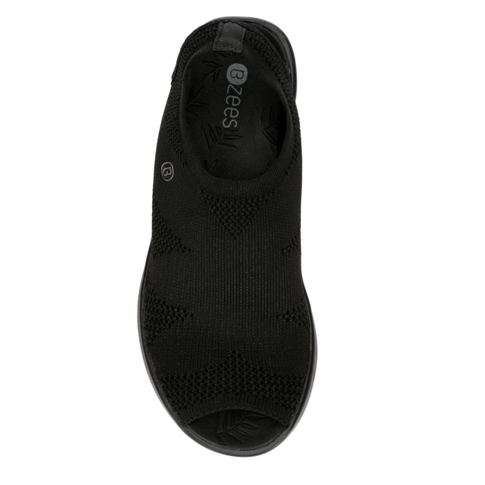 BZEES Womens Secret Wedge Sandal - BLACK