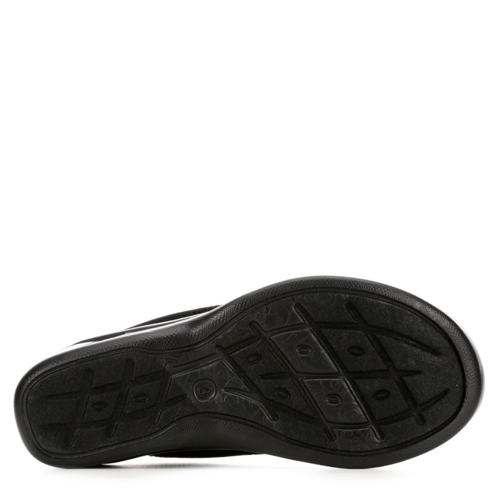 BZEES Womens Secret Wedge Sandal - BLACK