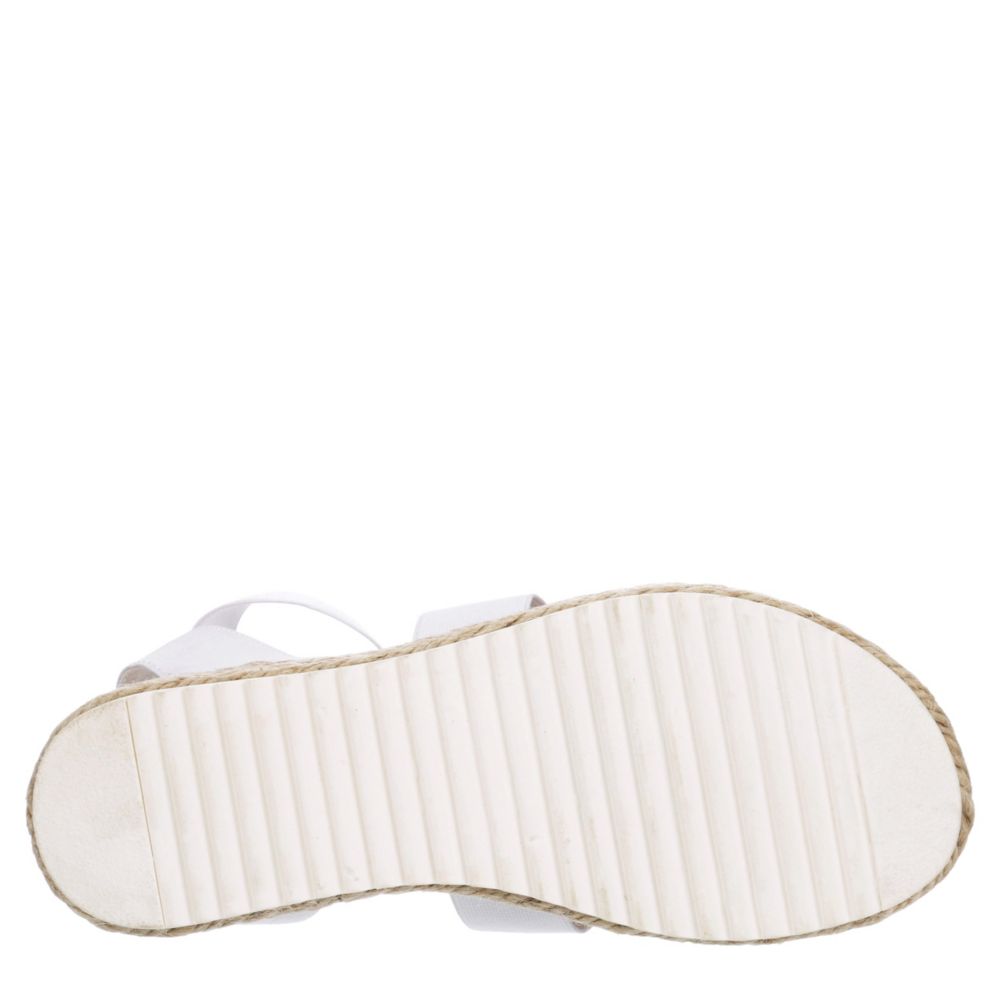 STEVE MADDEN Womens Kimmie Platform Espadrille Sandal - WHITE