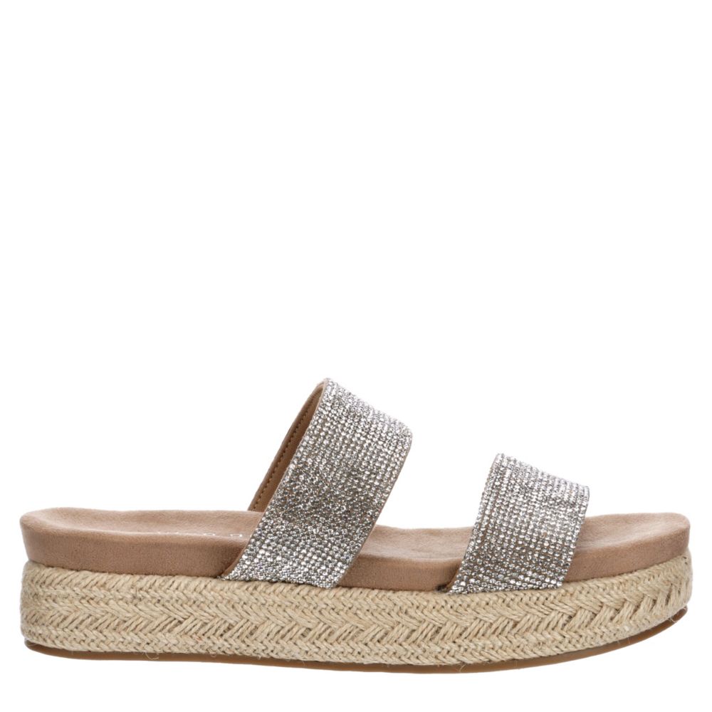 Womens Elleen Espadrille Footbed Slide Sandal
