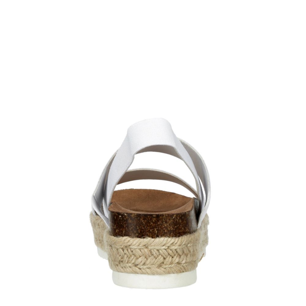 MADDEN GIRL Womens Cybell Espadrille Platform Sandal - WHITE