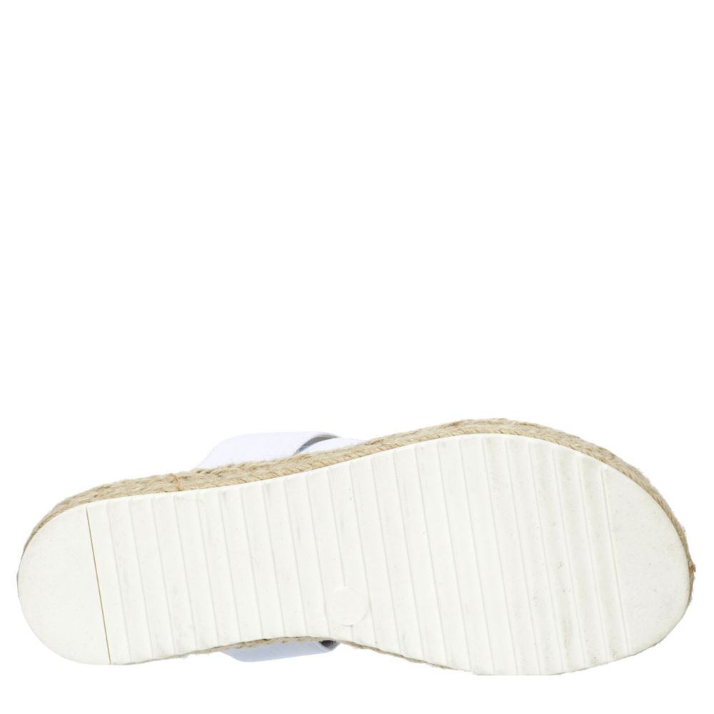 MADDEN GIRL Womens Cybell Espadrille Platform Sandal - WHITE