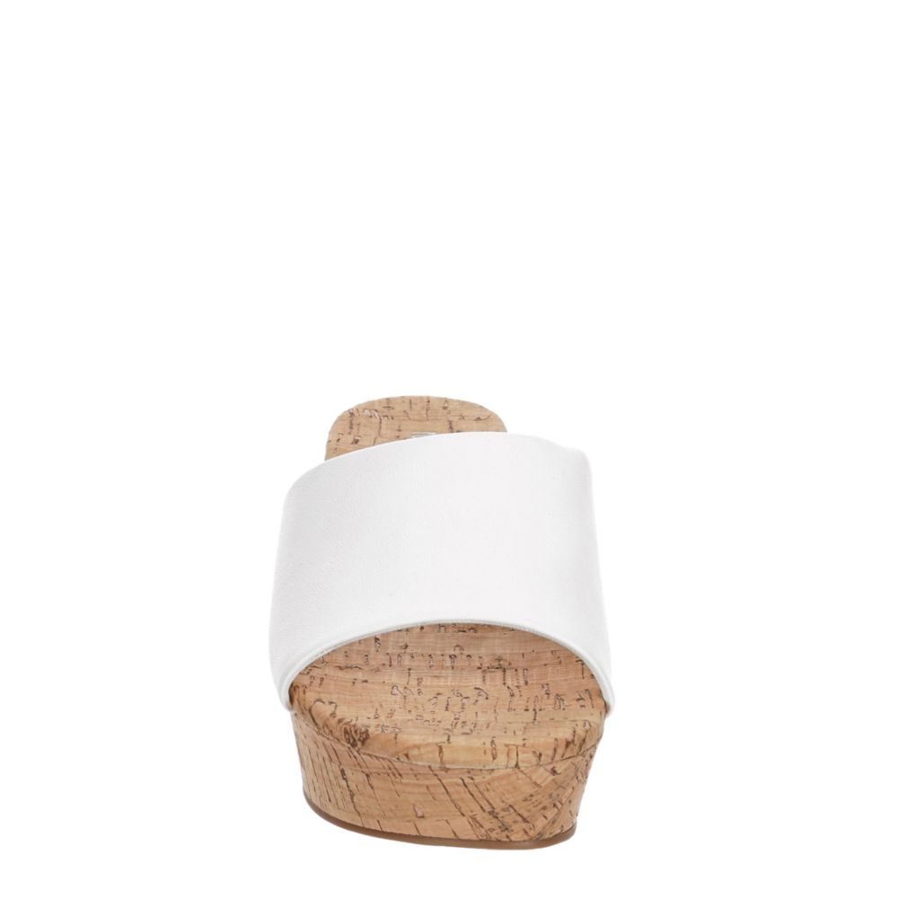 MICHAEL BY MICHAEL SHANNON Womens Ibiza Wedge Sandal - WHITE