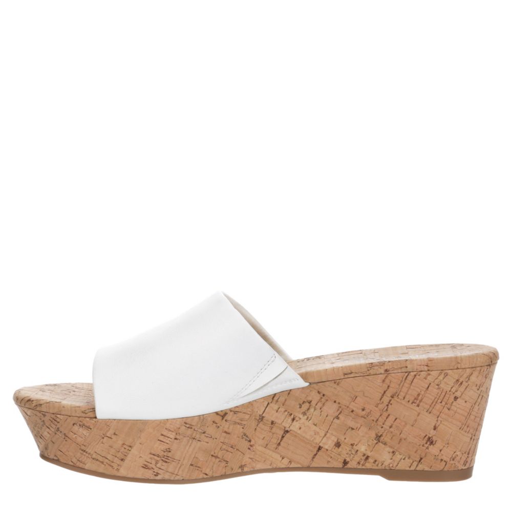 MICHAEL BY MICHAEL SHANNON Womens Ibiza Wedge Sandal - WHITE