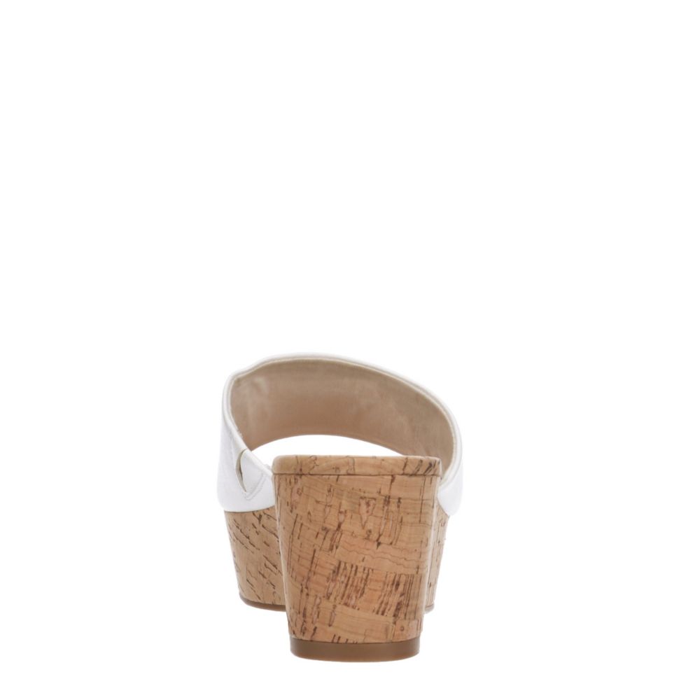 MICHAEL BY MICHAEL SHANNON Womens Ibiza Wedge Sandal - WHITE
