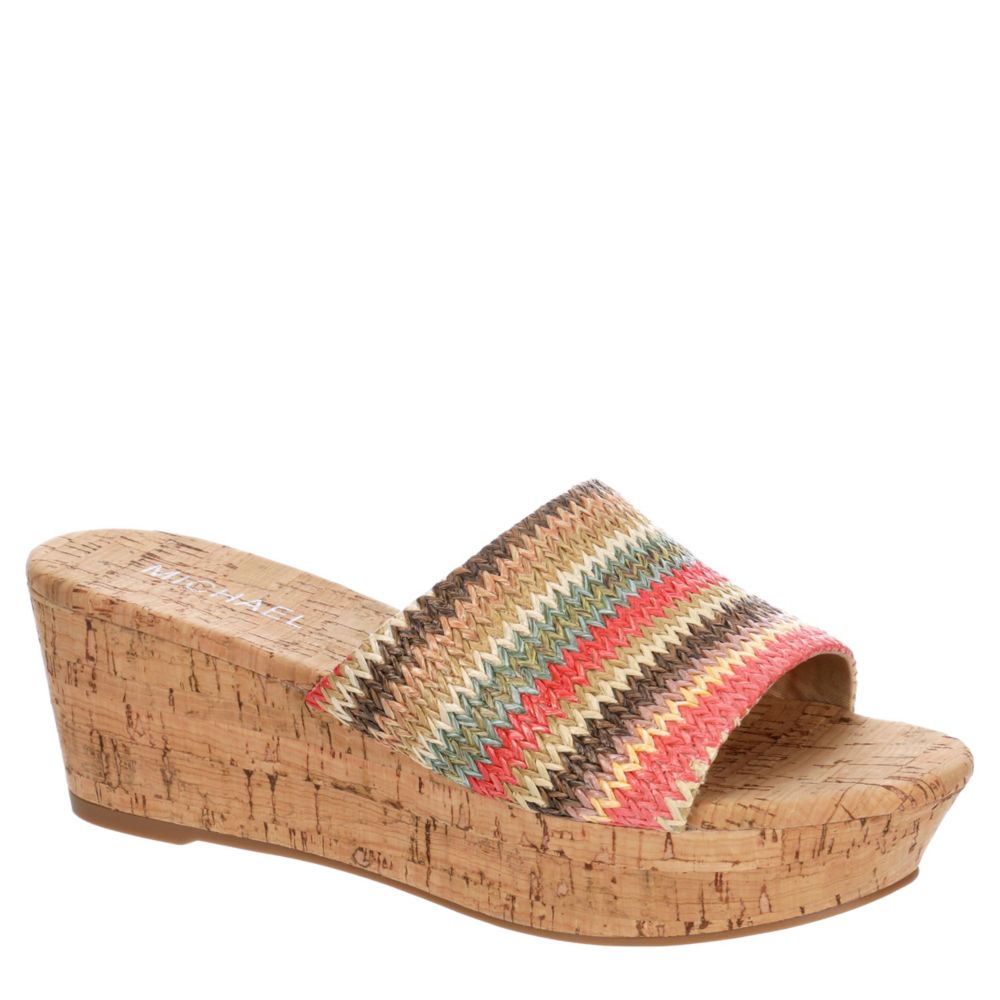 MICHAEL BY MICHAEL SHANNON Womens Ibiza Wedge Sandal - MULTICOLOR