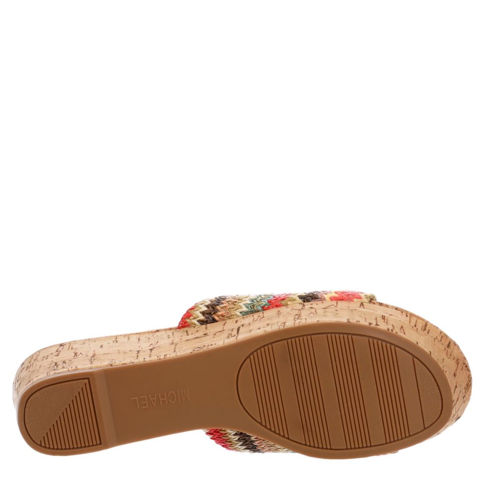 MICHAEL BY MICHAEL SHANNON Womens Ibiza Wedge Sandal - MULTICOLOR