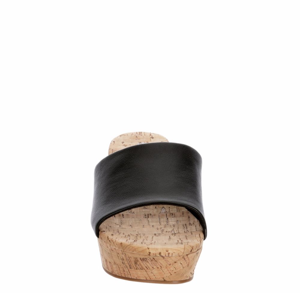 MICHAEL BY MICHAEL SHANNON Womens Ibiza Wedge Sandal - BLACK
