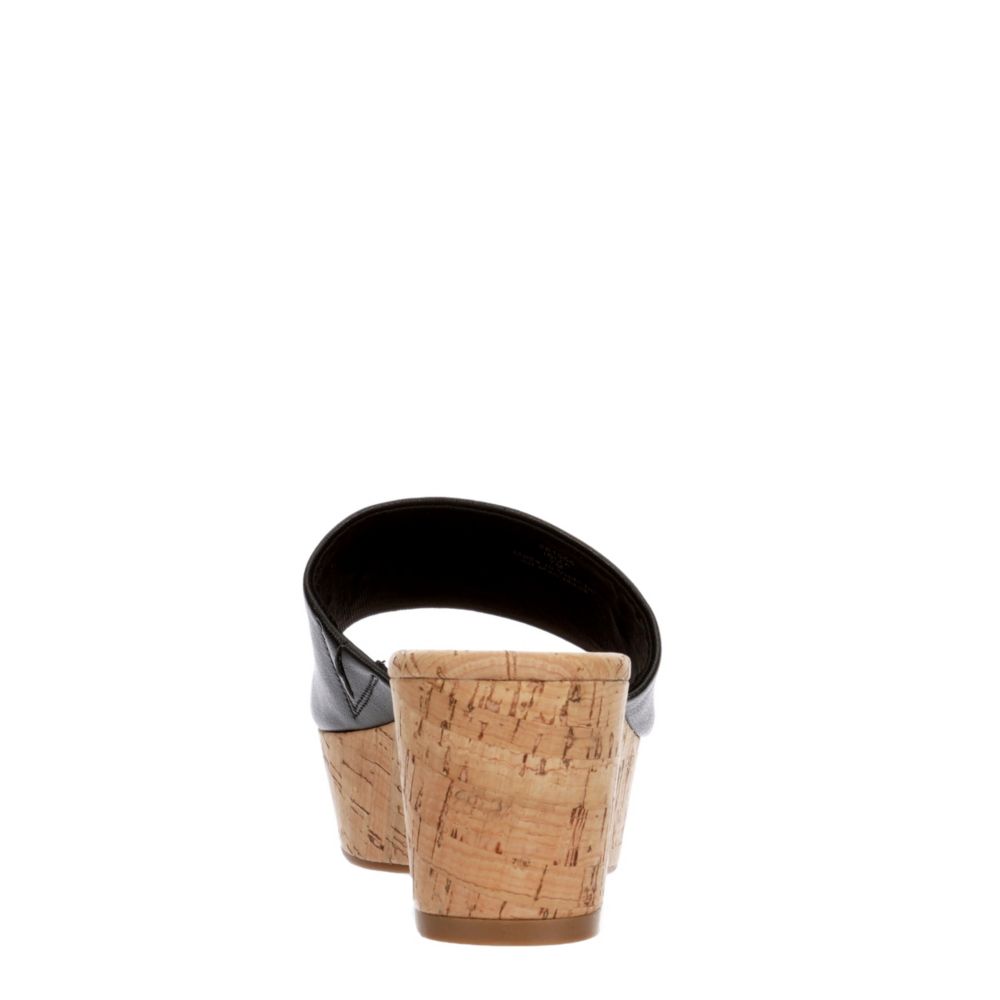MICHAEL BY MICHAEL SHANNON Womens Ibiza Wedge Sandal - BLACK