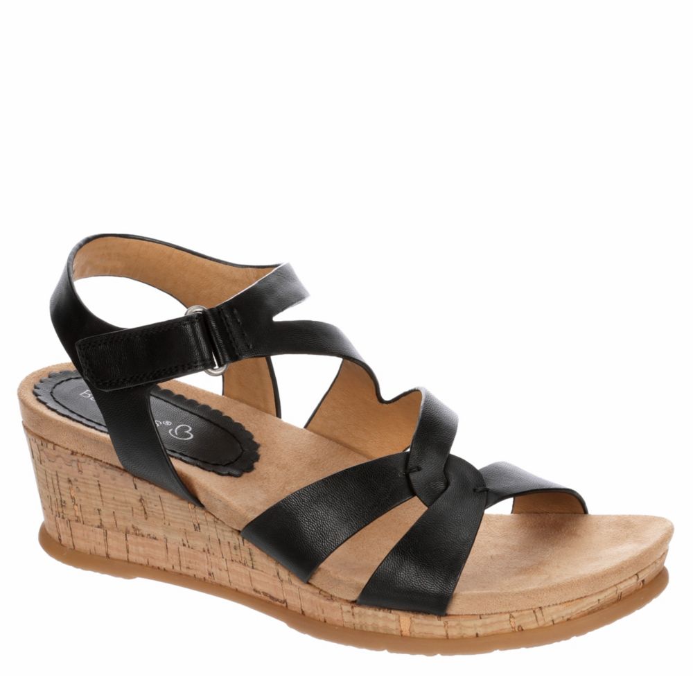 black bare trap sandals