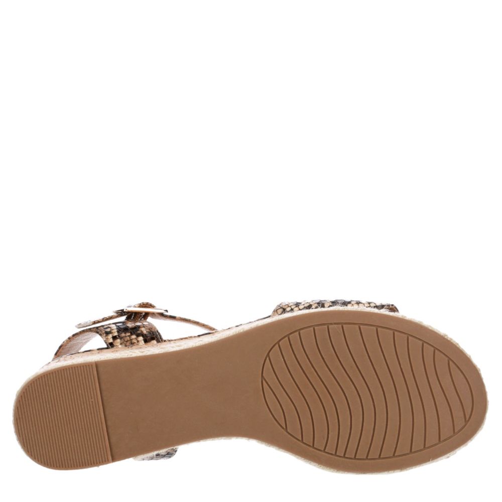 MICHAEL BY MICHAEL SHANNON Womens Kaitlin Wedge Sandal - SNAKE