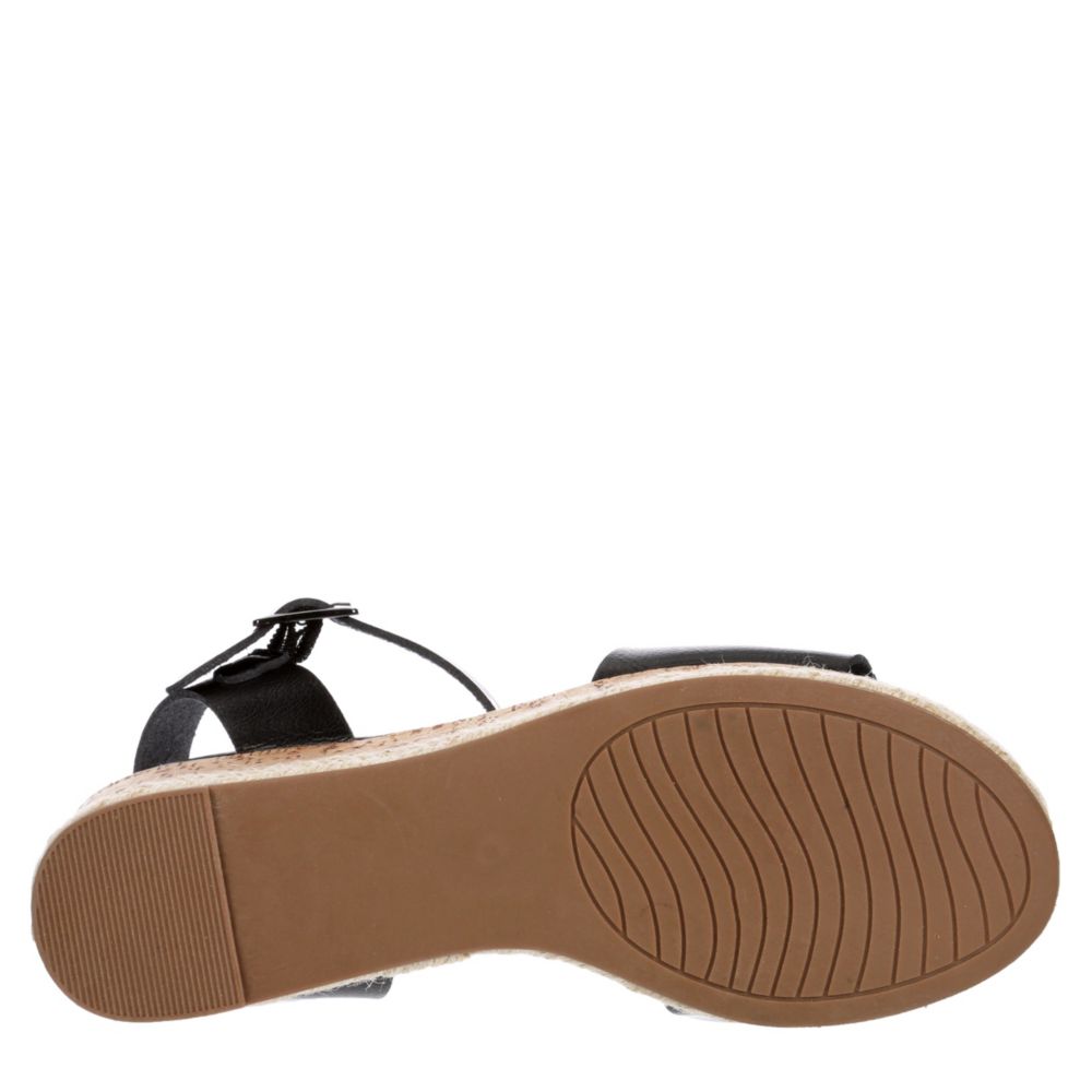 MICHAEL BY MICHAEL SHANNON Womens Kaitlin Wedge Sandal - BLACK