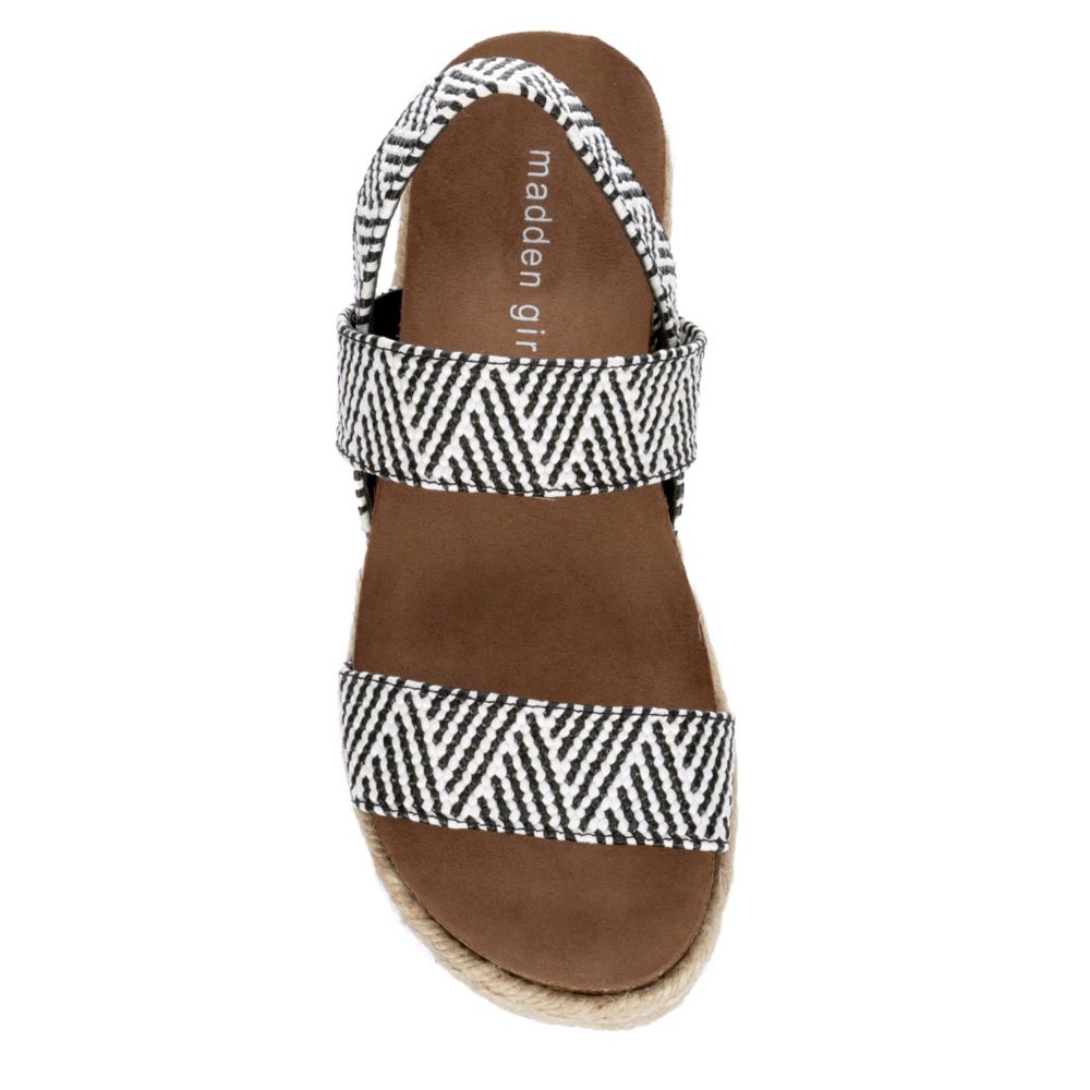 MADDEN GIRL Womens Cybell Espadrille Platform Sandal - BLACK