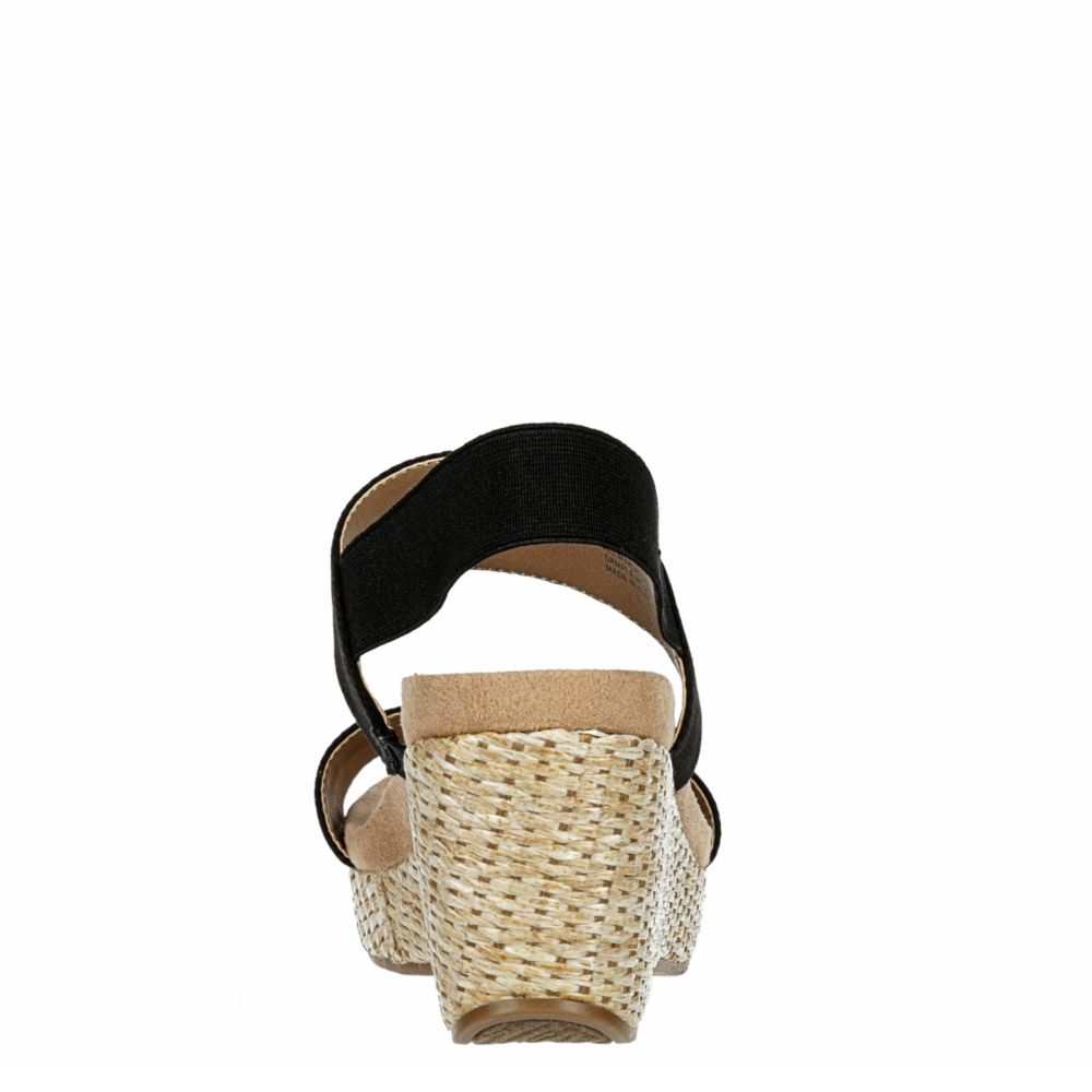 LIFESTRIDE Womens Delta Wedge Sandal - BLACK