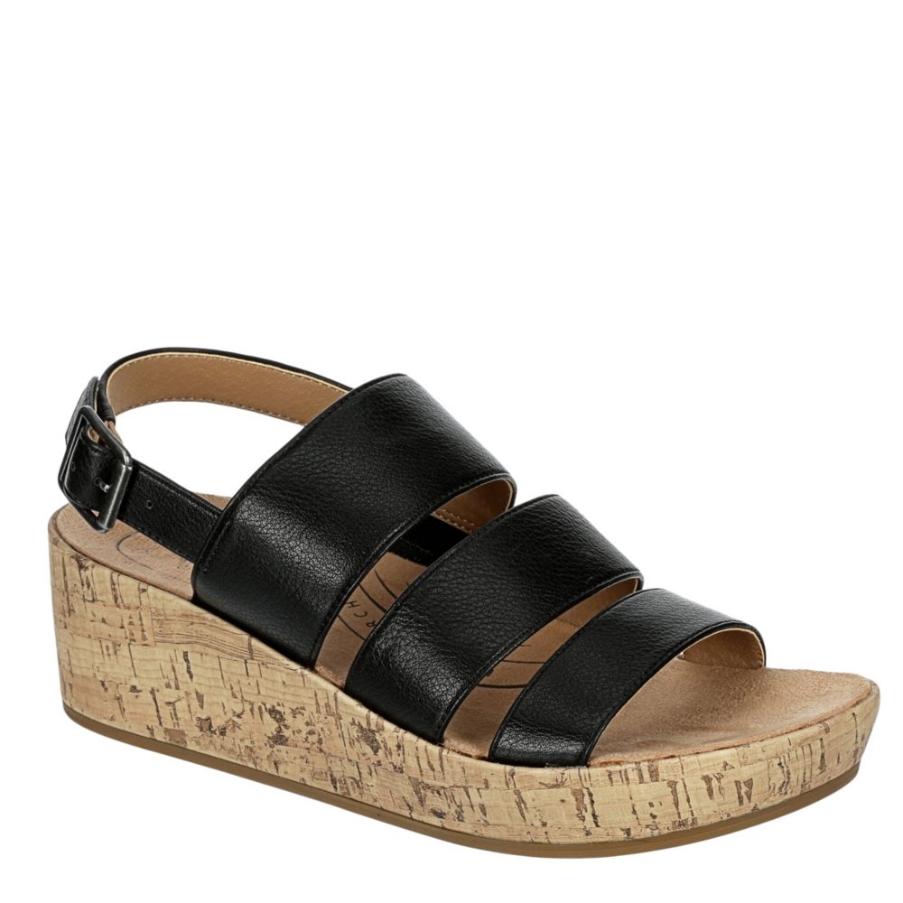 LIFESTRIDE Womens Wynonna Wedge Sandal - BLACK