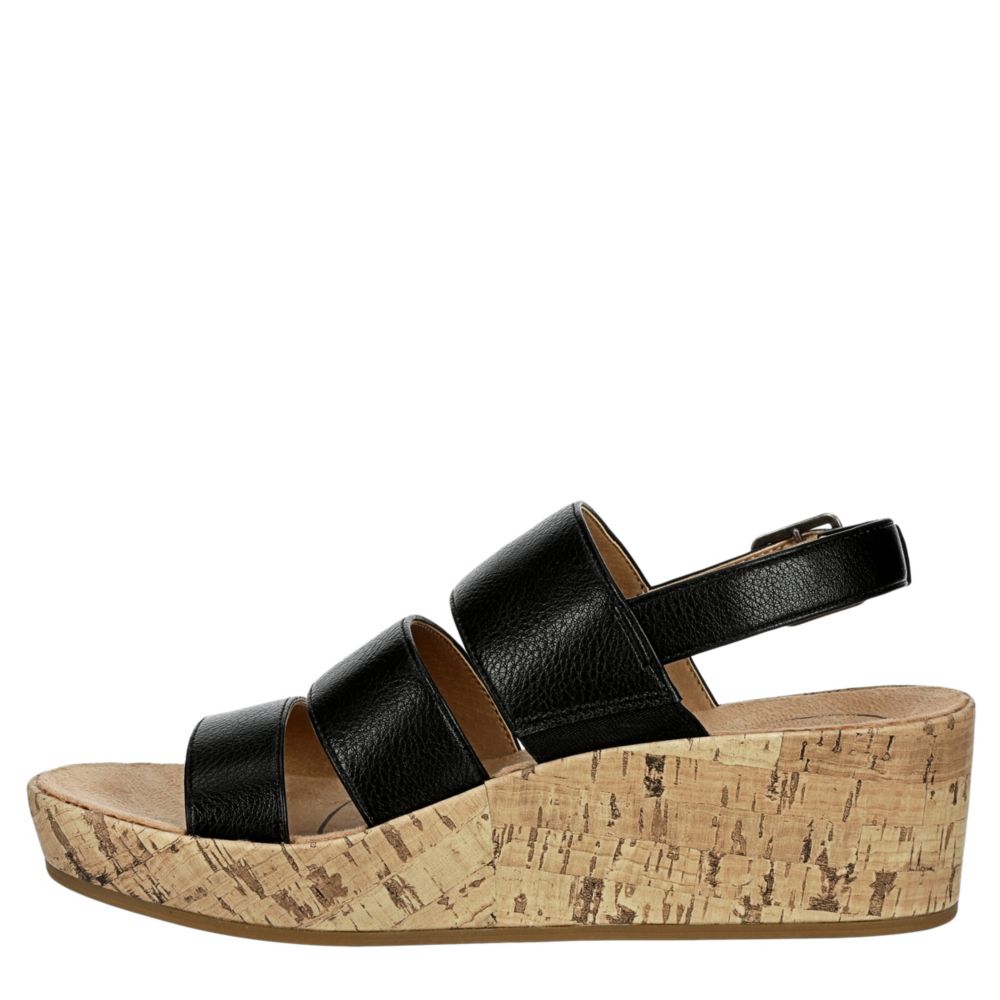 LIFESTRIDE Womens Wynonna Wedge Sandal - BLACK