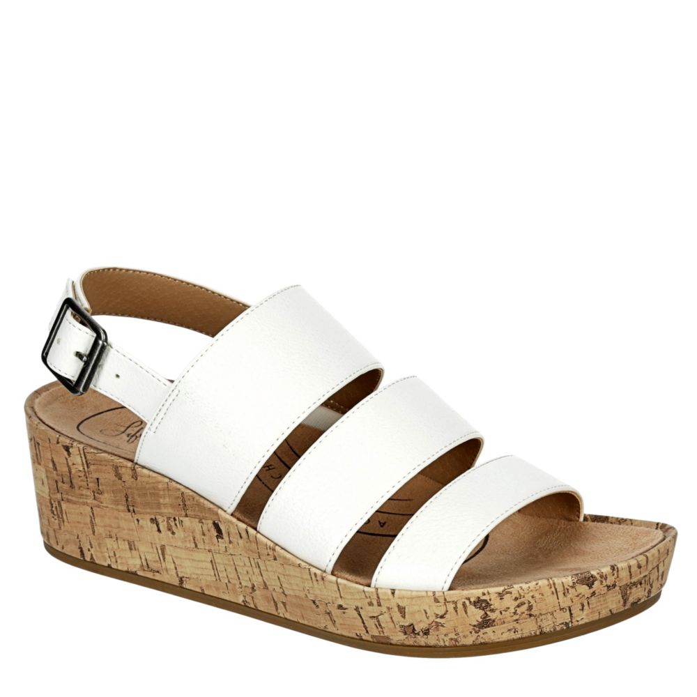 LIFESTRIDE Womens Wynonna Wedge Sandal - WHITE