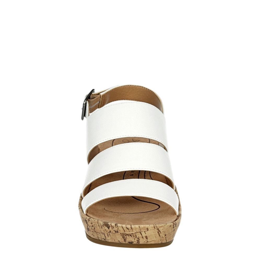 LIFESTRIDE Womens Wynonna Wedge Sandal - WHITE