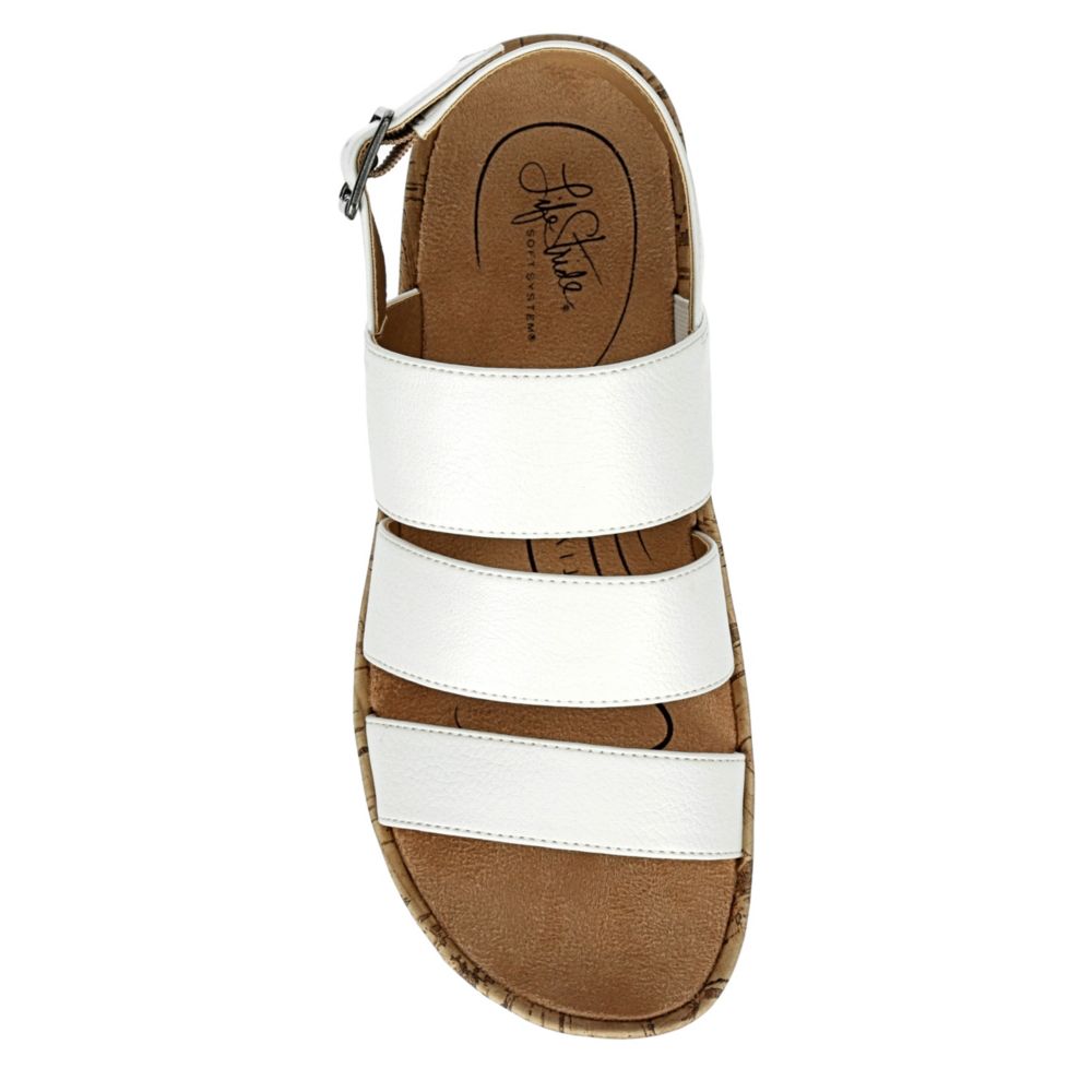 LIFESTRIDE Womens Wynonna Wedge Sandal - WHITE