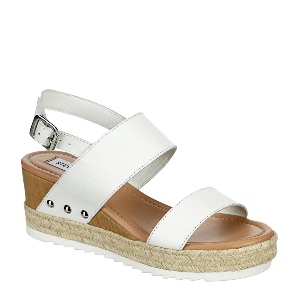 steve madden white wedges