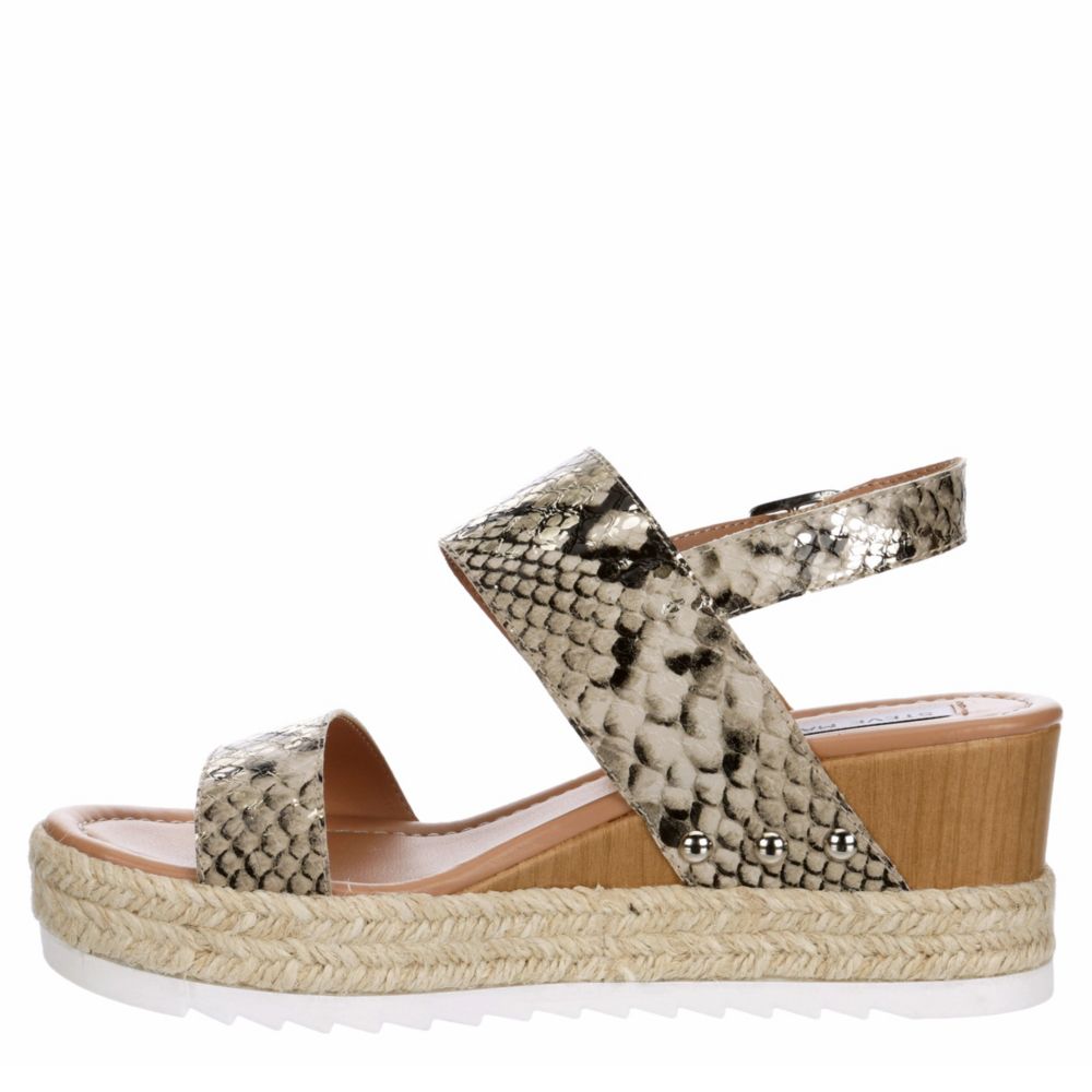 STEVE MADDEN Womens Jonas Espadrille Wedge Sandal - SNAKE