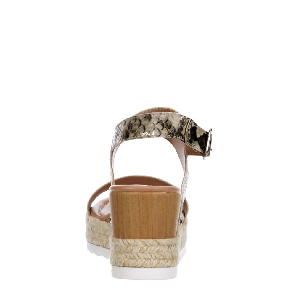 STEVE MADDEN Womens Jonas Espadrille Wedge Sandal - SNAKE