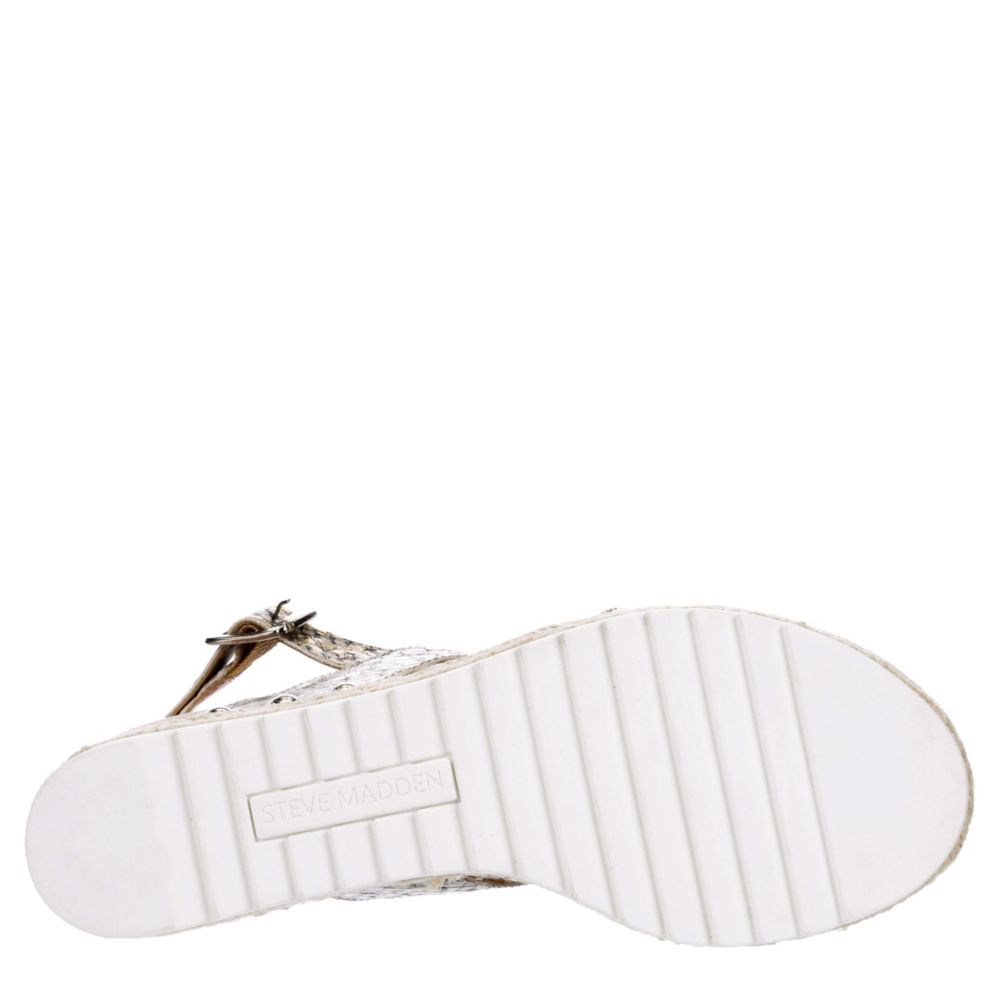 STEVE MADDEN Womens Jonas Espadrille Wedge Sandal - SNAKE
