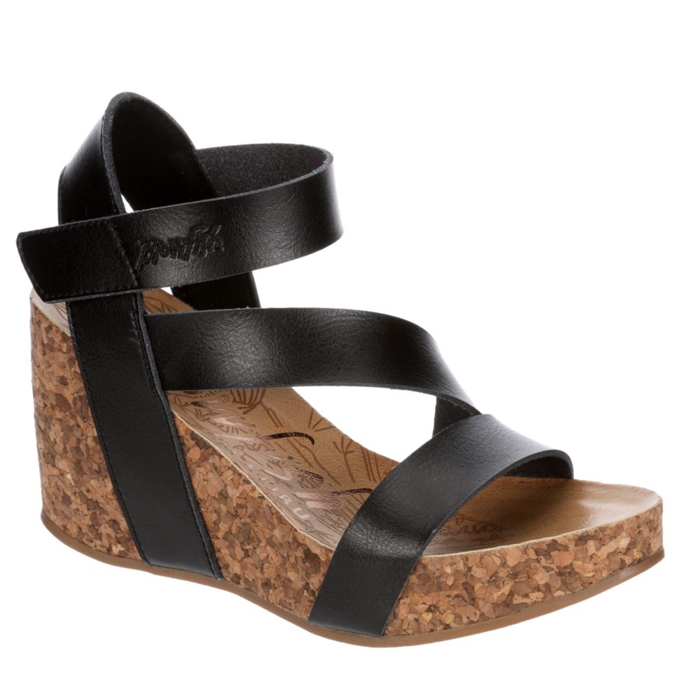 women's cork wedge sandals