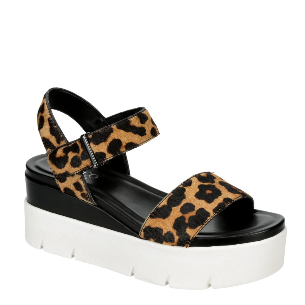 franco sarto leopard slides