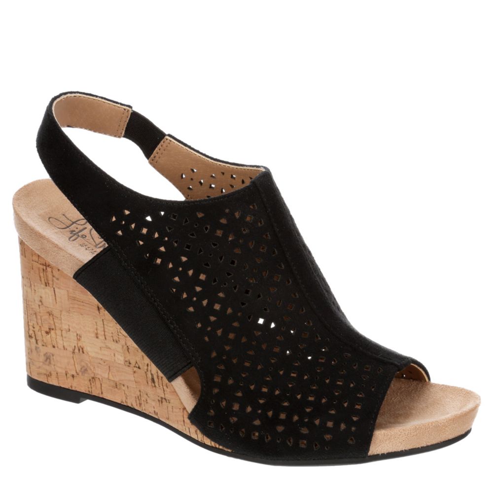 lifestride wedges black